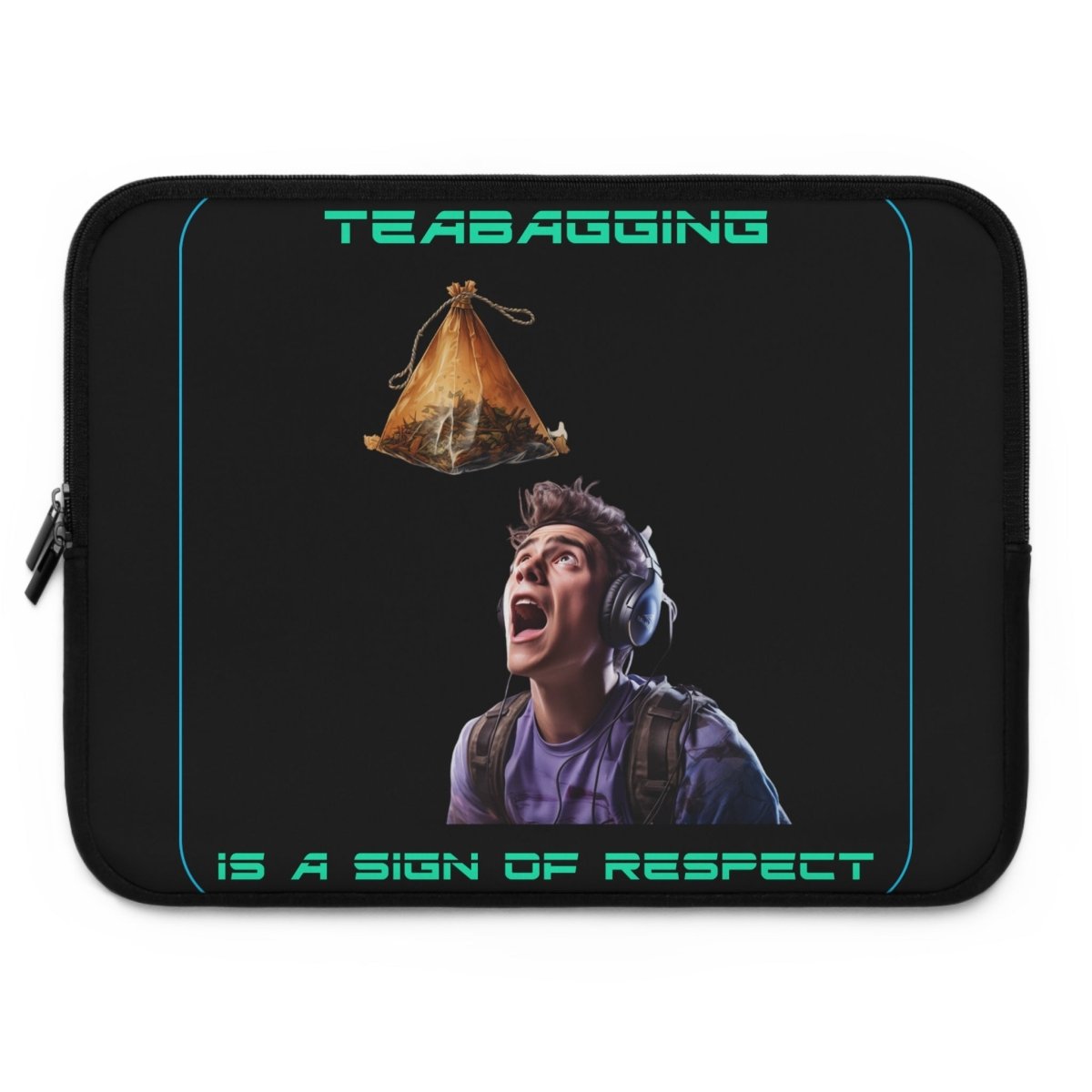 Goated Goods - All Gamers - Teabagging respect - Laptop Sleeve - Black - 15"