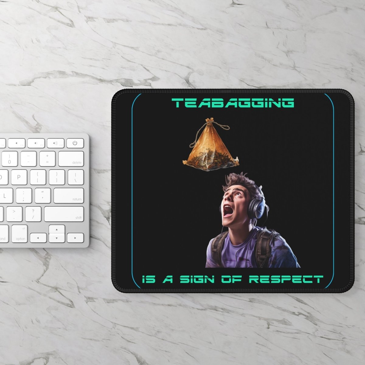 Goated Goods - All Gamers - Teabagging respect - Mouse Pad - Rectangle - 9" × 7"