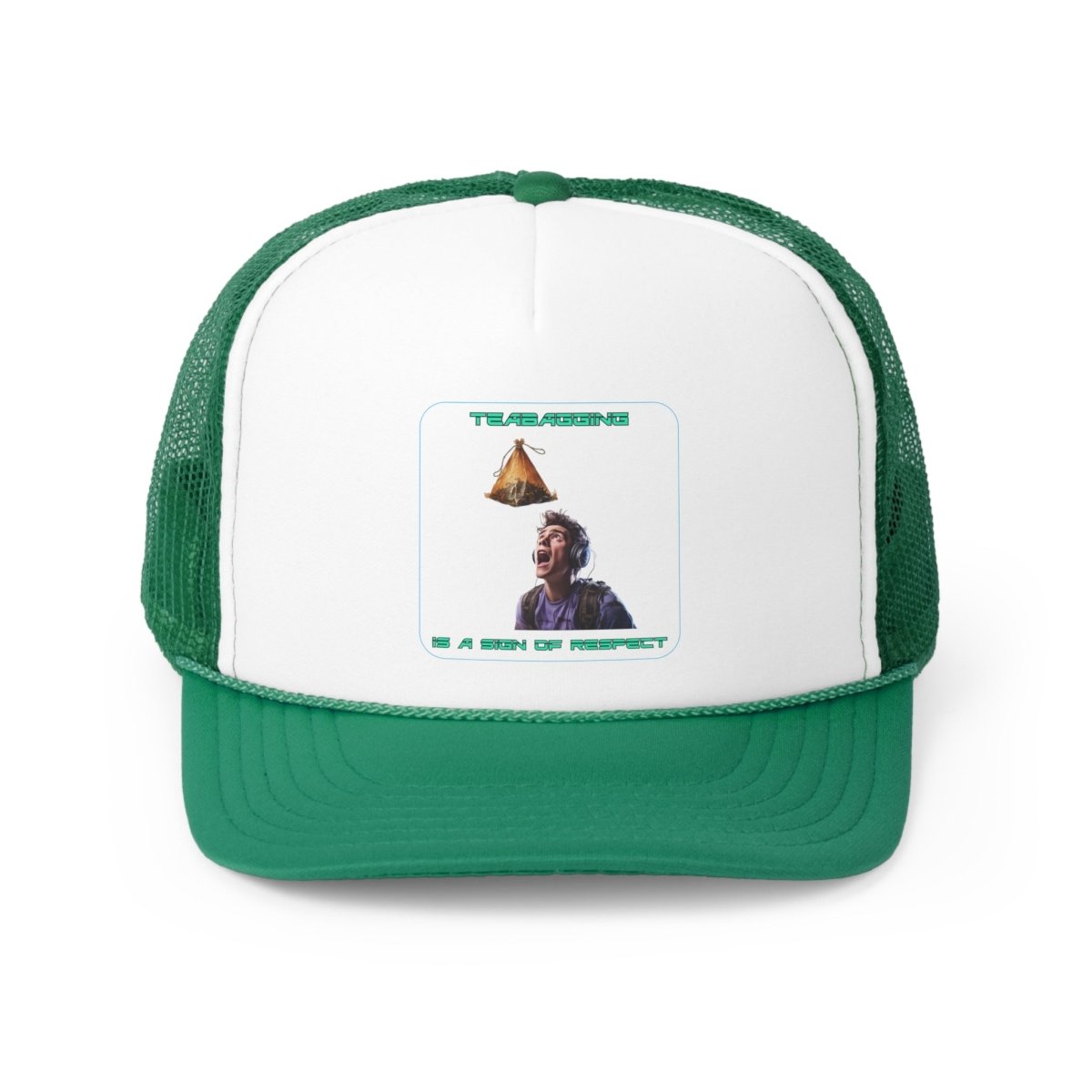 Goated Goods - All Gamers - Teabagging respect - Trucker Hat - Green - One size