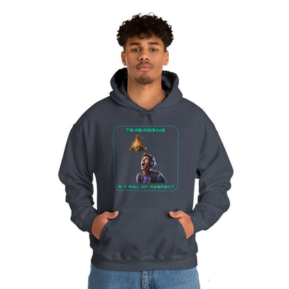 Goated Goods - All Gamers - Teabagging respect - Unisex Hoodie - Heather Navy - S