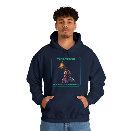 Goated Goods - All Gamers - Teabagging respect - Unisex Hoodie - Navy - S