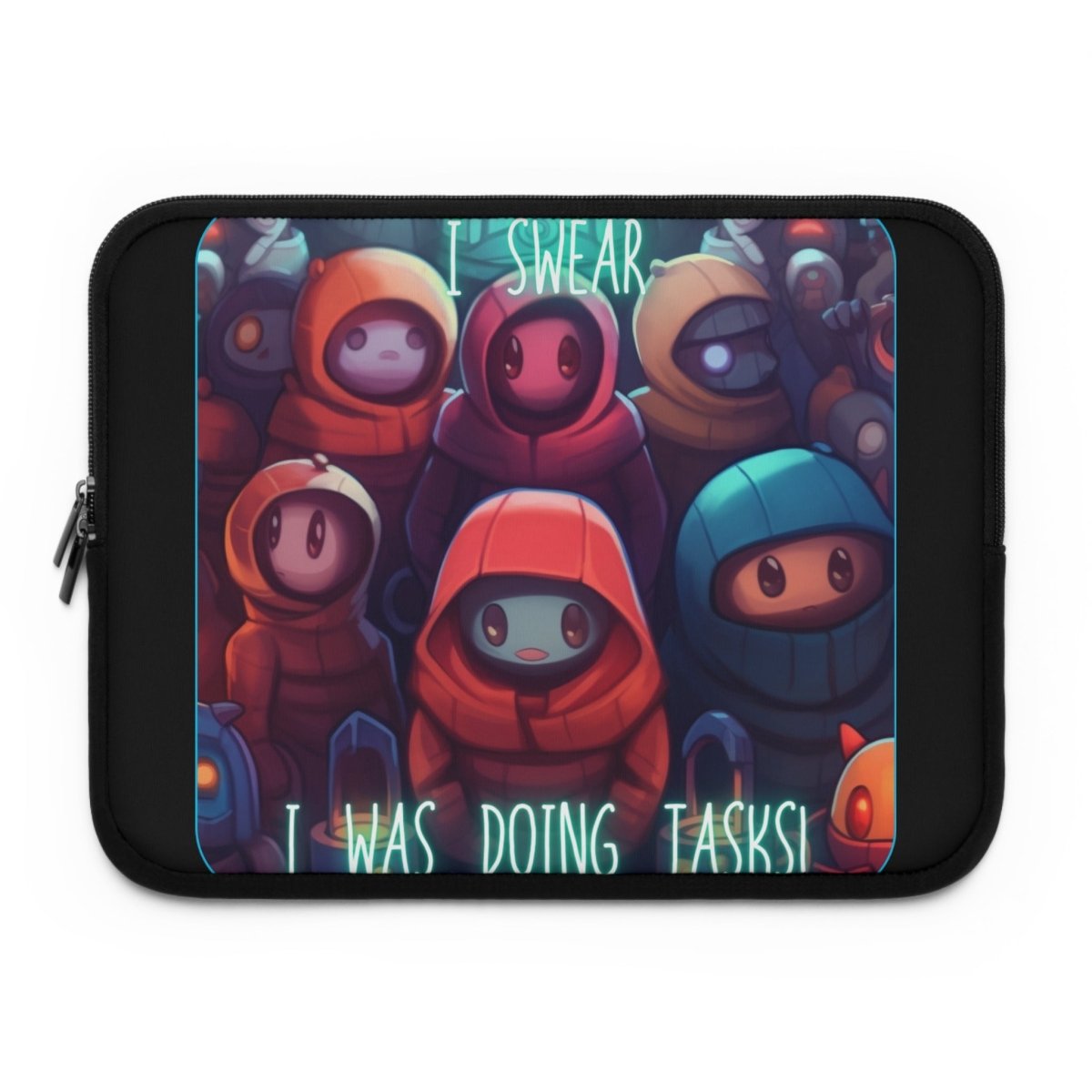 Goated Goods - Among Us - I swear, I was doing tasks! - Laptop Sleeve - Black - 13"