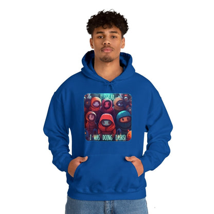 Goated Goods - Among Us - I swear, I was doing tasks! - Unisex Hoodie - Royal - S