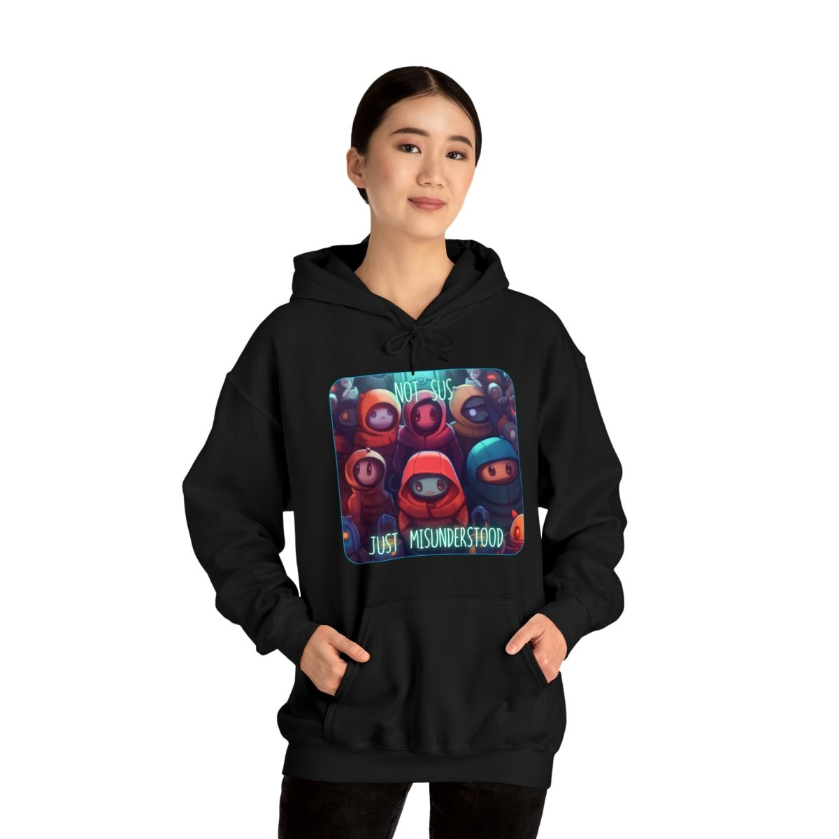 Goated Goods - Among Us - Not Sus - Unisex Hoodie - Black - S