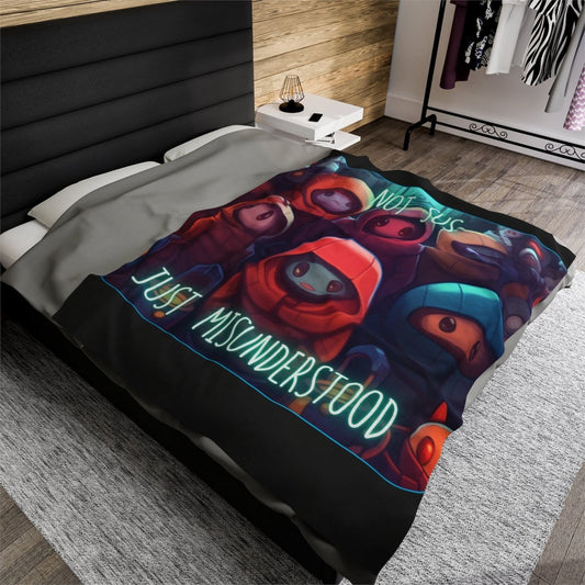 Goated Goods - Among Us - Not Sus - Velveteen Plush Blanket - 60" × 80" -