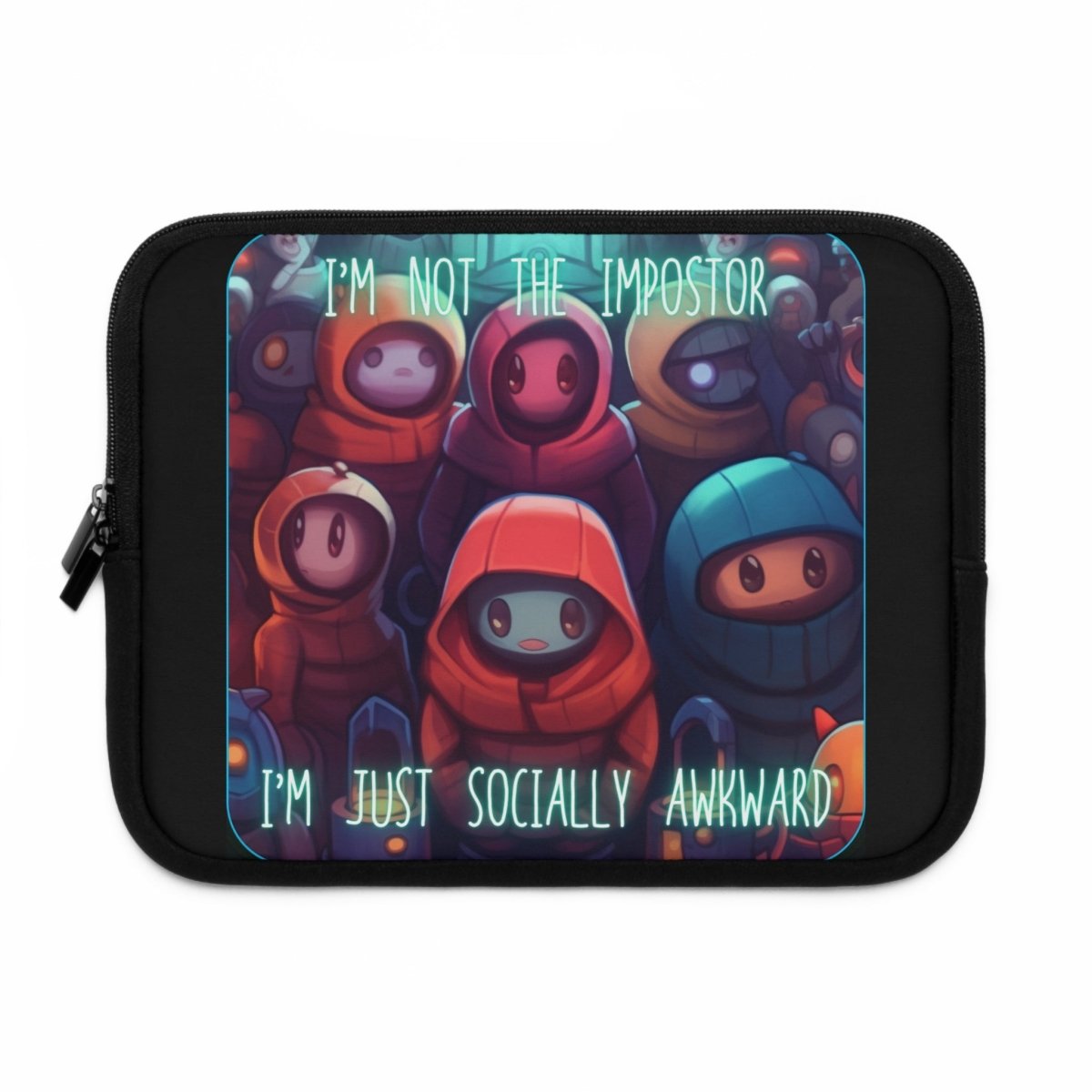 Goated Goods - Among Us - Socially Awkward - Laptop Sleeve - Black - 10"