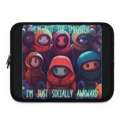 Goated Goods - Among Us - Socially Awkward - Laptop Sleeve - Black - 13"