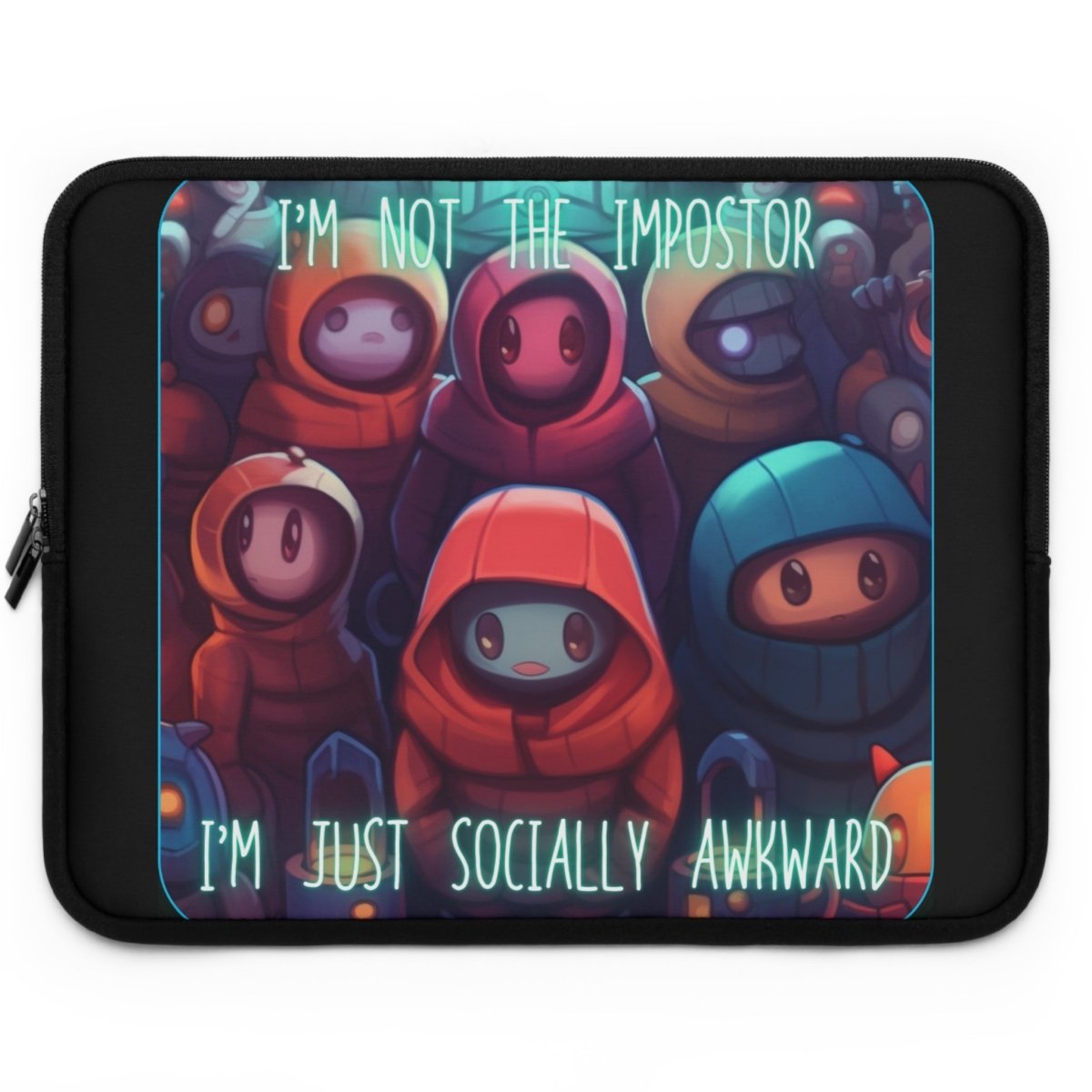 Goated Goods - Among Us - Socially Awkward - Laptop Sleeve - Black - 17"