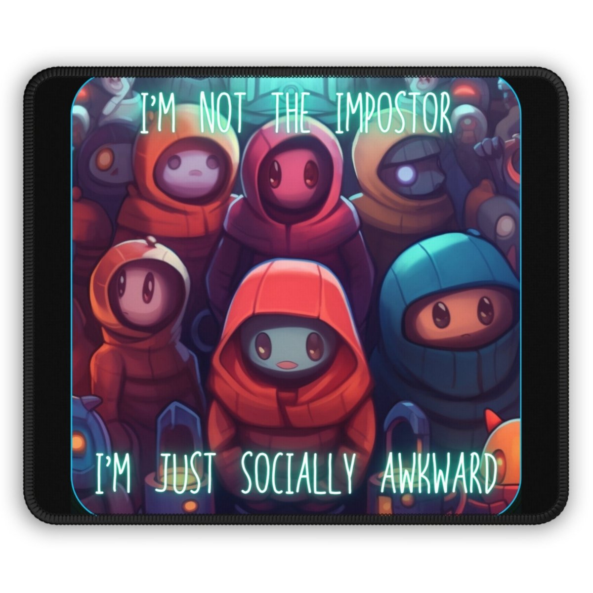 Goated Goods - Among Us - Socially Awkward - Mouse Pad - Rectangle - 9" × 7"