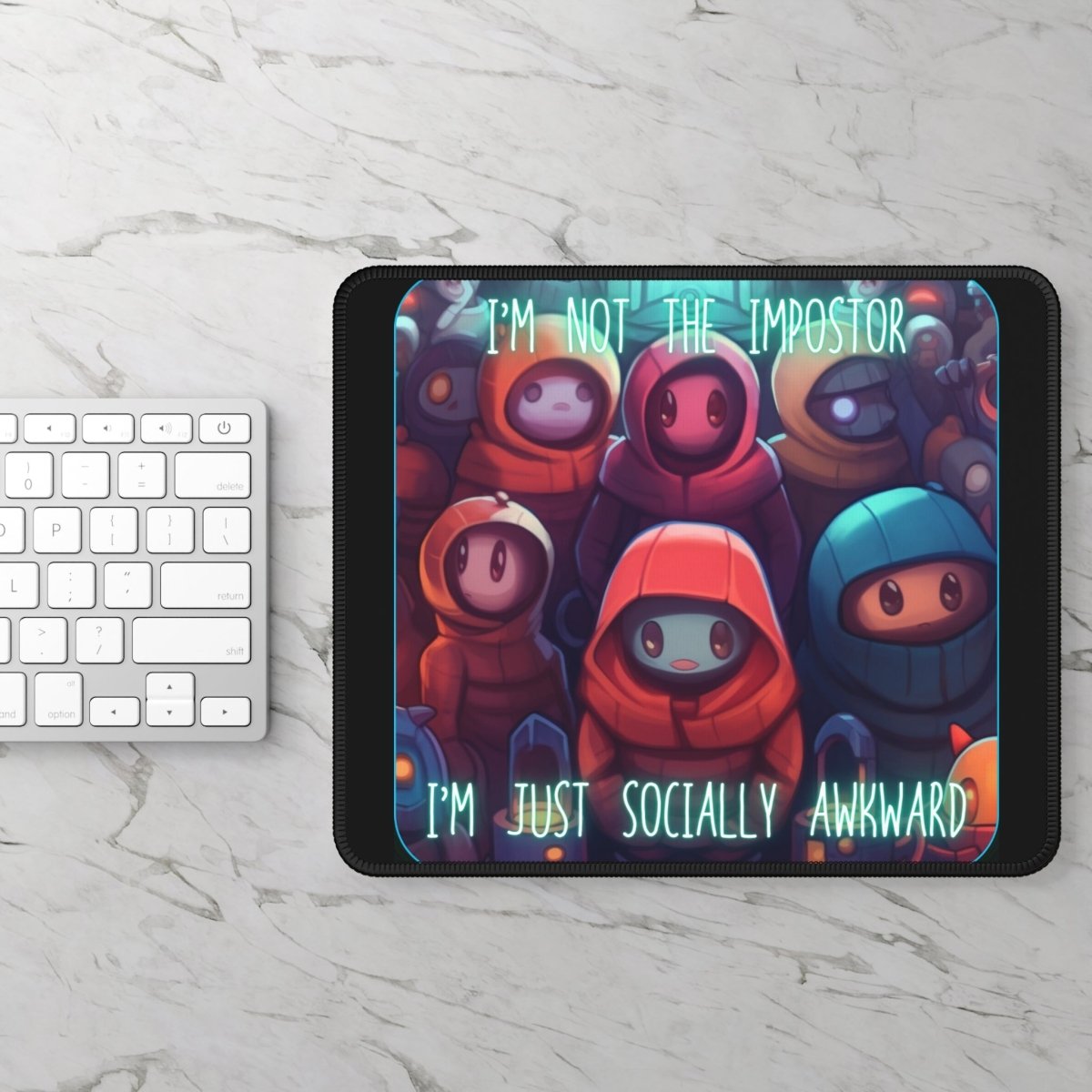 Goated Goods - Among Us - Socially Awkward - Mouse Pad - Rectangle - 9" × 7"