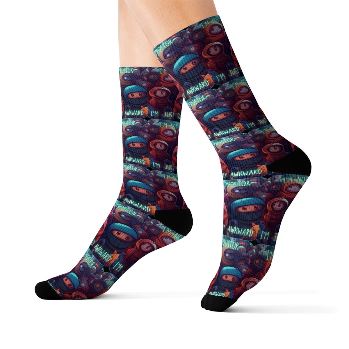 Goated Goods - Among Us - Socially Awkward - Socks - M -