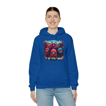 Goated Goods - Among Us - Socially Awkward - Unisex Hoodie - Royal - S