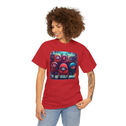 Goated Goods - Among Us - Socially Awkward - Unisex T-shirt - Red - S