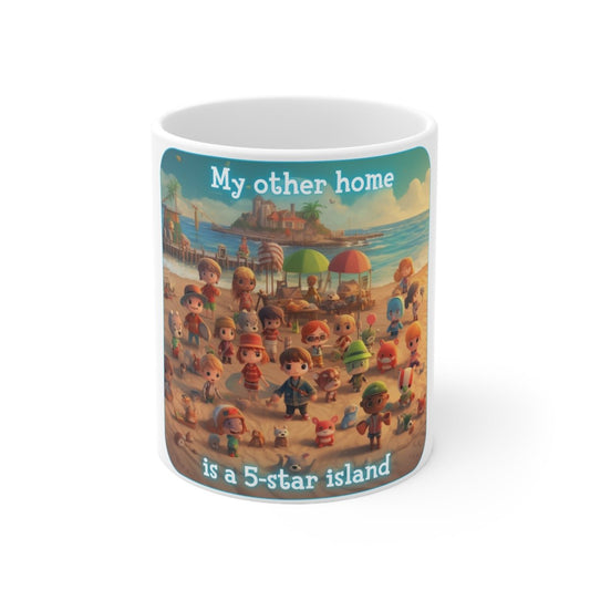 Goated Goods - Animal Xing - My other home is a 5-star island - Coffee Mug - 11oz -