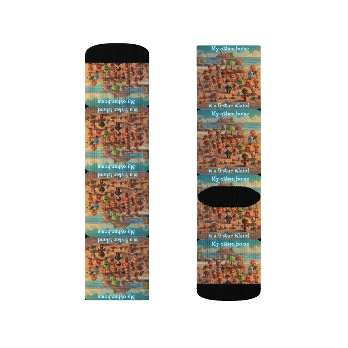 Goated Goods - Animal Xing - My other home is a 5-star island - Socks - S -