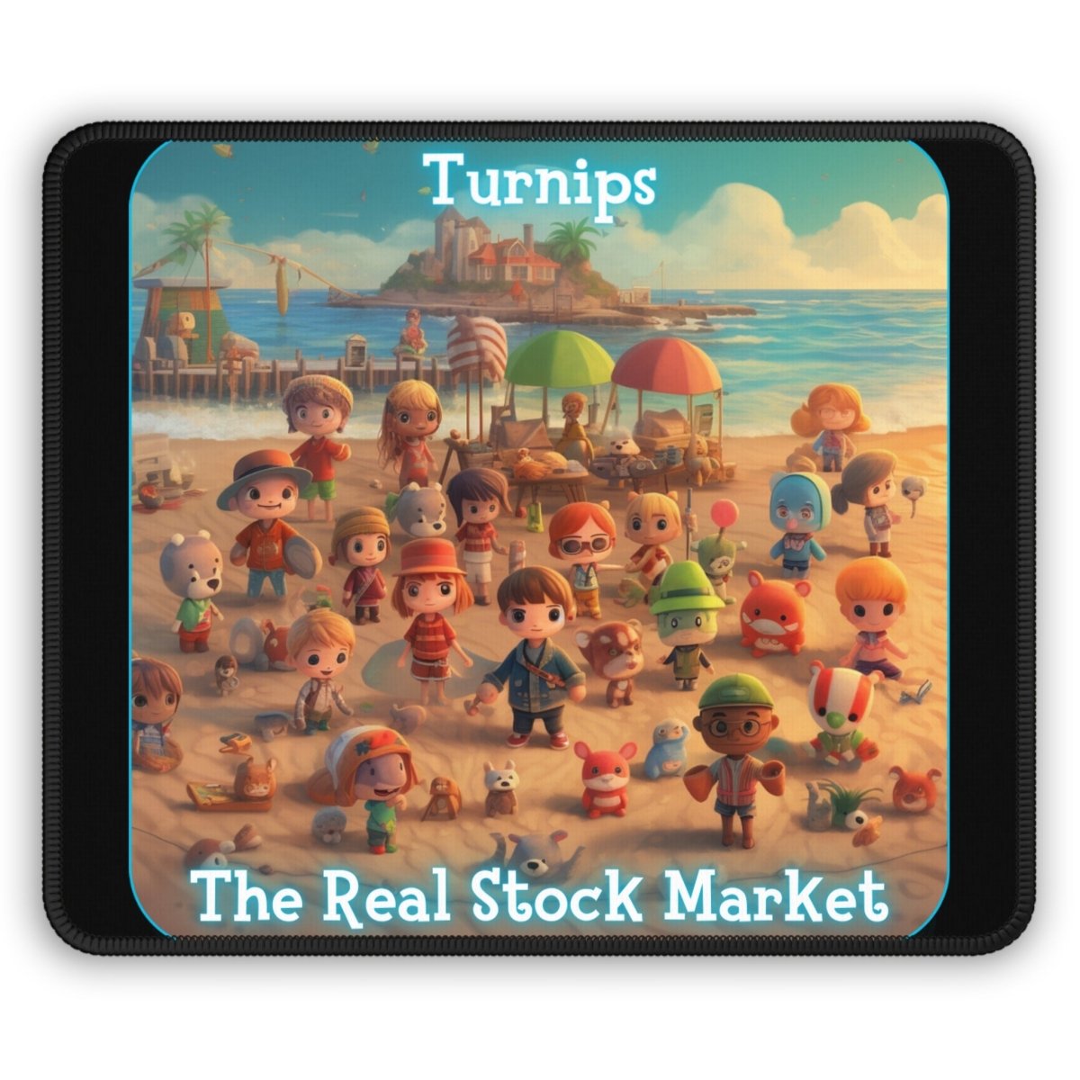 Goated Goods - Animal Xing - Turnips, The real stock market - Mouse Pad - Rectangle - 9" × 7"