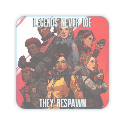 Goated Goods - Apex Legends - Legends Never Die - Kiss-Cut Transparent Sticker - 2" × 2" - Transparent