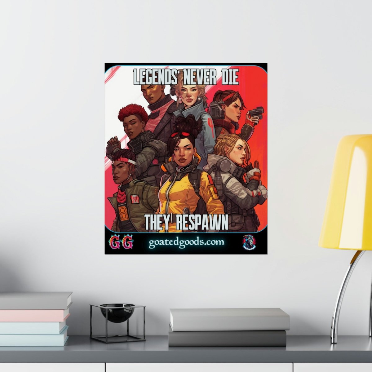 Goated Goods - Apex Legends - Legends Never Die - Matte Vertical Poster - 17" x 20" - Matte