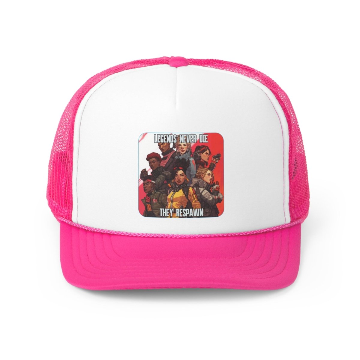 Goated Goods - Apex Legends - Legends Never Die - Trucker Hat - Pink - One size