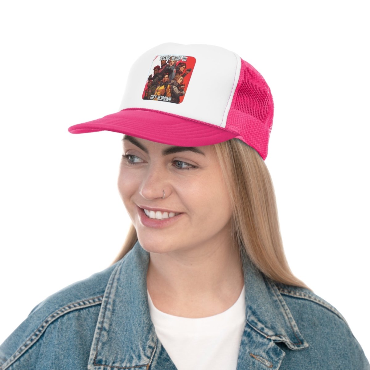 Goated Goods - Apex Legends - Legends Never Die - Trucker Hat - Pink - One size