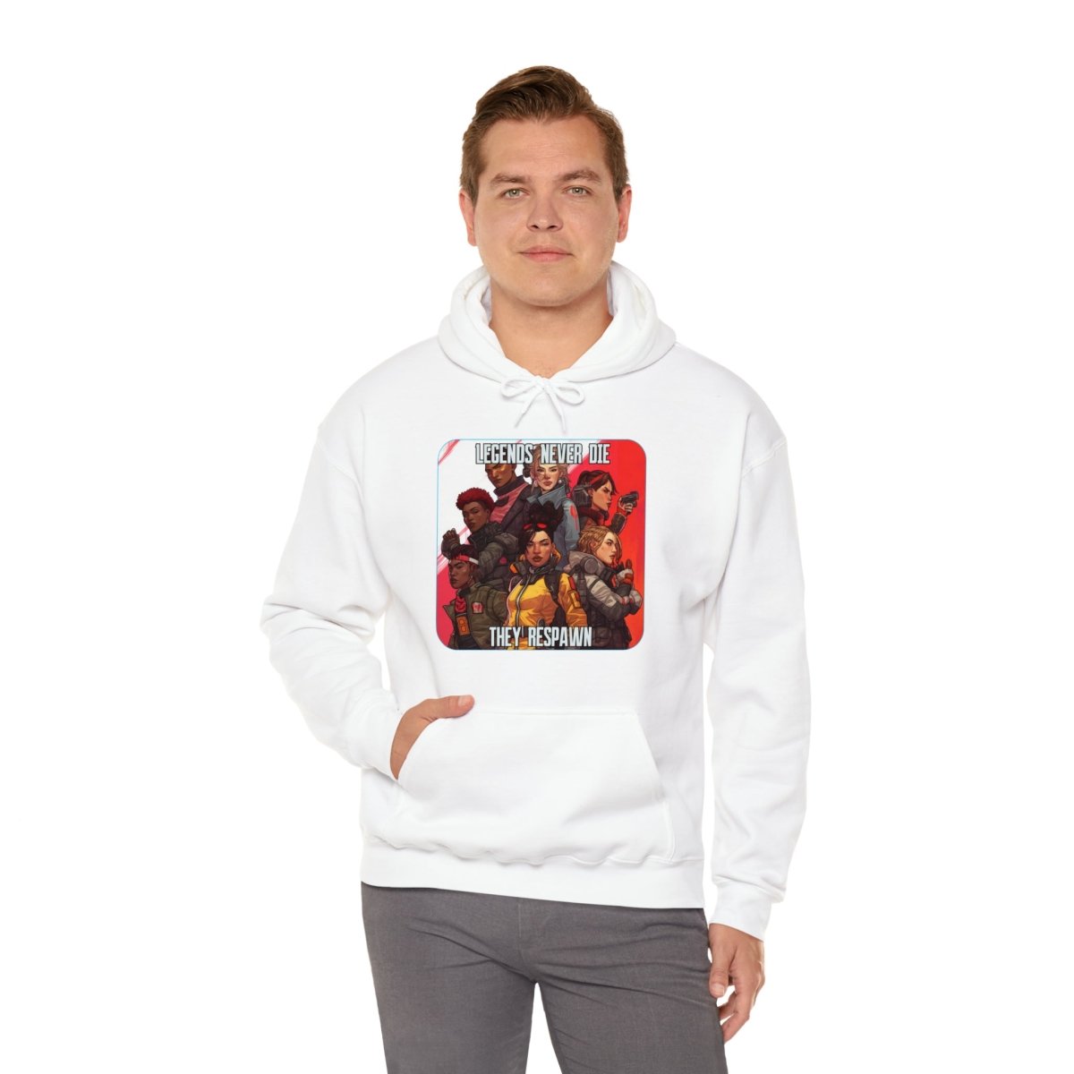 Goated Goods - Apex Legends - Legends Never Die - Unisex Hoodie - White - 2XL