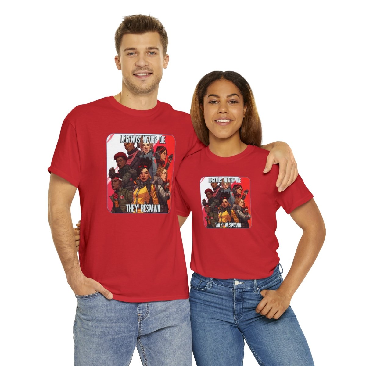 Goated Goods - Apex Legends - Legends Never Die - Unisex T-shirt - Red - S