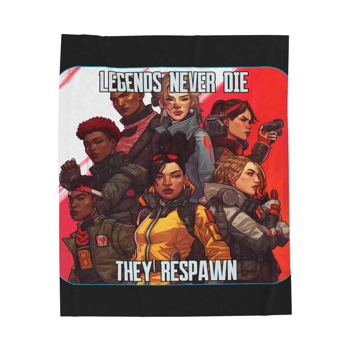 Goated Goods - Apex Legends - Legends Never Die - Velveteen Plush Blanket - 30" × 40" -