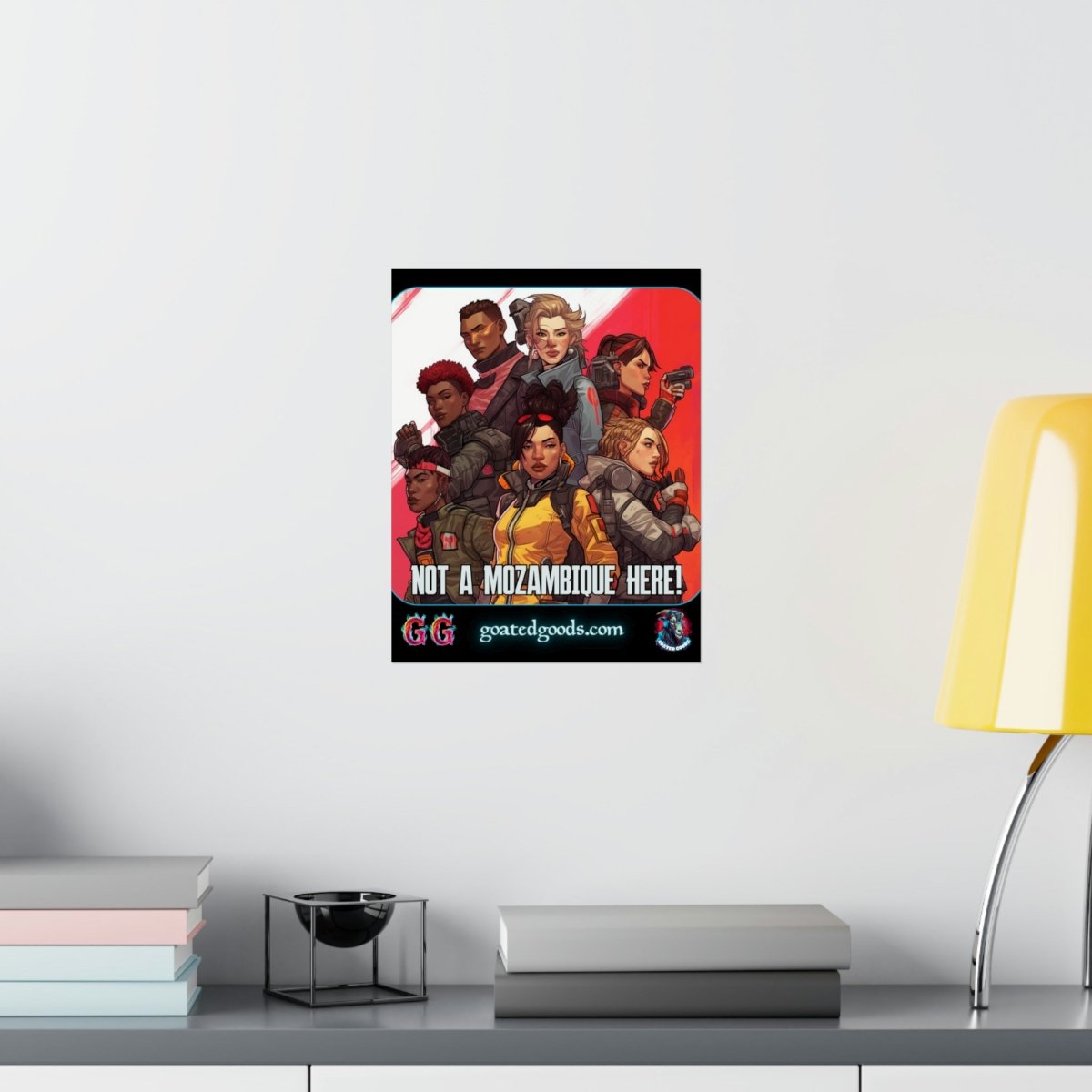 Goated Goods - Apex Legends - Not a Mozambique Here! - Matte Vertical Poster - 11″ x 14″ - Matte