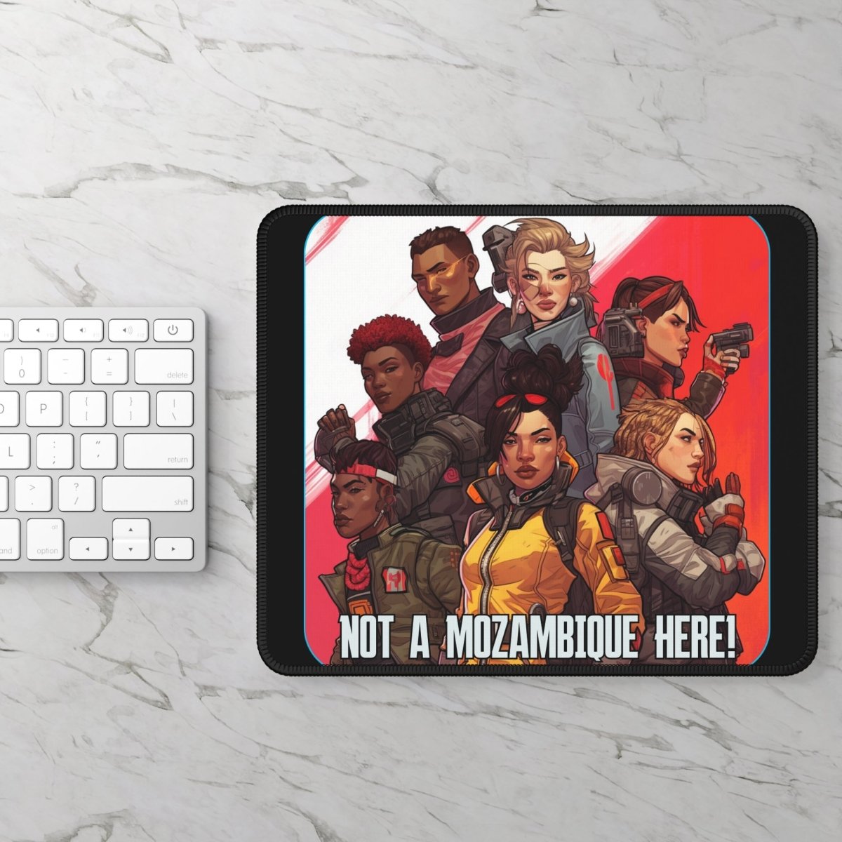 Goated Goods - Apex Legends - Not a Mozambique Here! - Mouse Pad - Rectangle - 9" × 7"