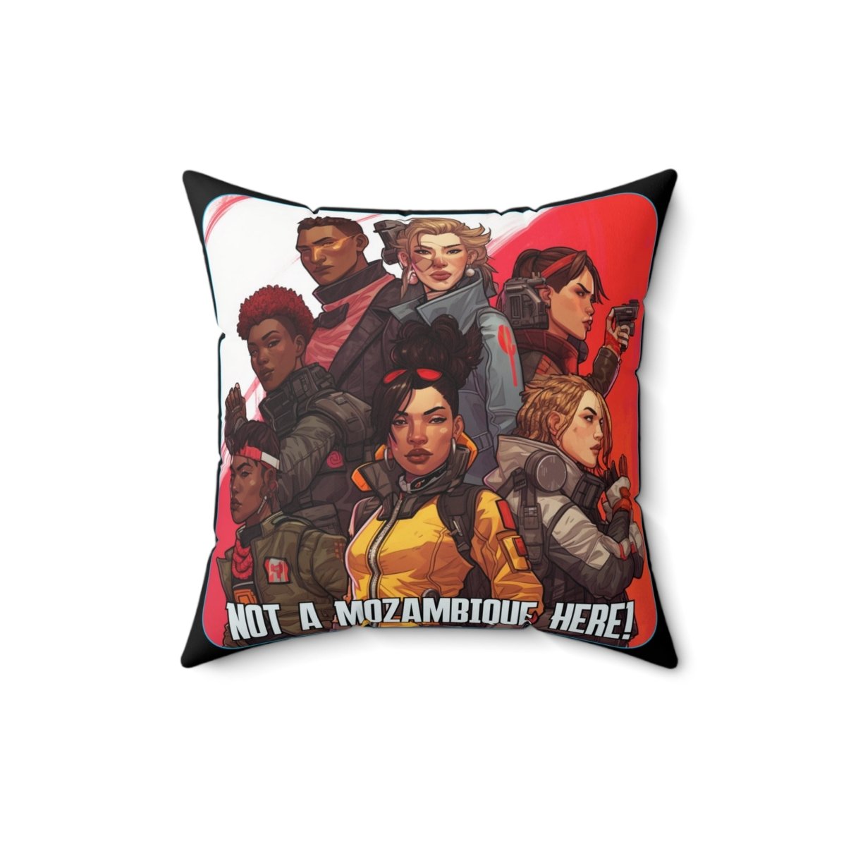 Goated Goods - Apex Legends - Not a Mozambique Here! - Square Pillow - 16" × 16" -