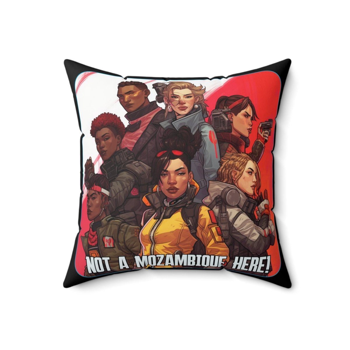 Goated Goods - Apex Legends - Not a Mozambique Here! - Square Pillow - 18" × 18" -