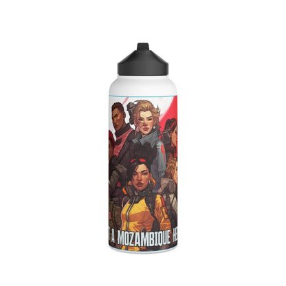 Goated Goods - Apex Legends - Not a Mozambique Here! - Stainless Steel Water Bottle, Standard Lid - 32oz - White