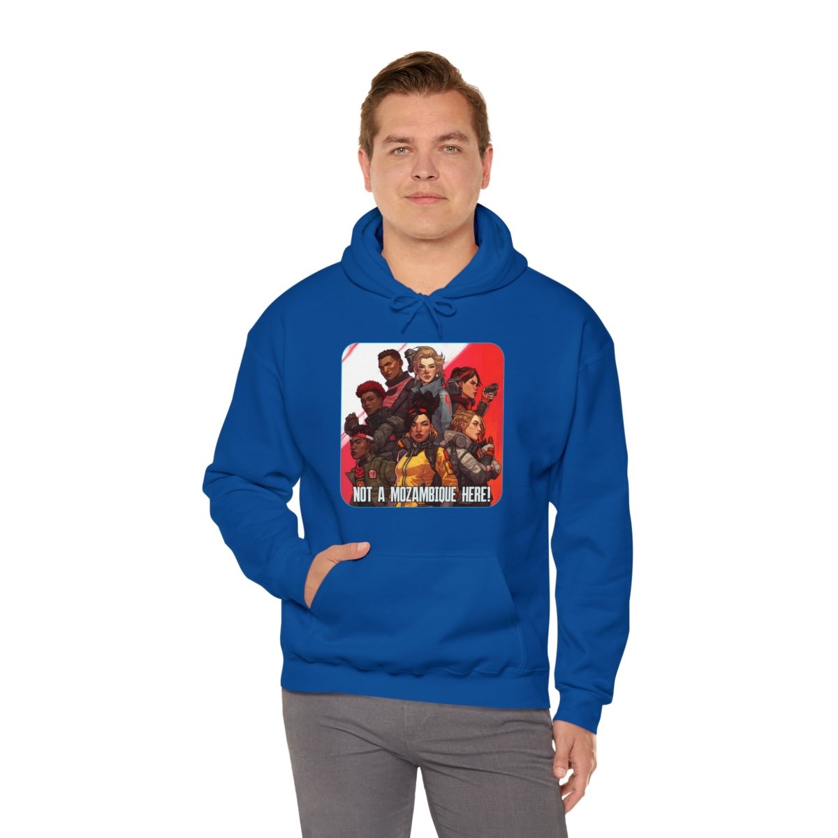 Goated Goods - Apex Legends - Not a Mozambique Here! - Unisex Hoodie - Royal - 2XL