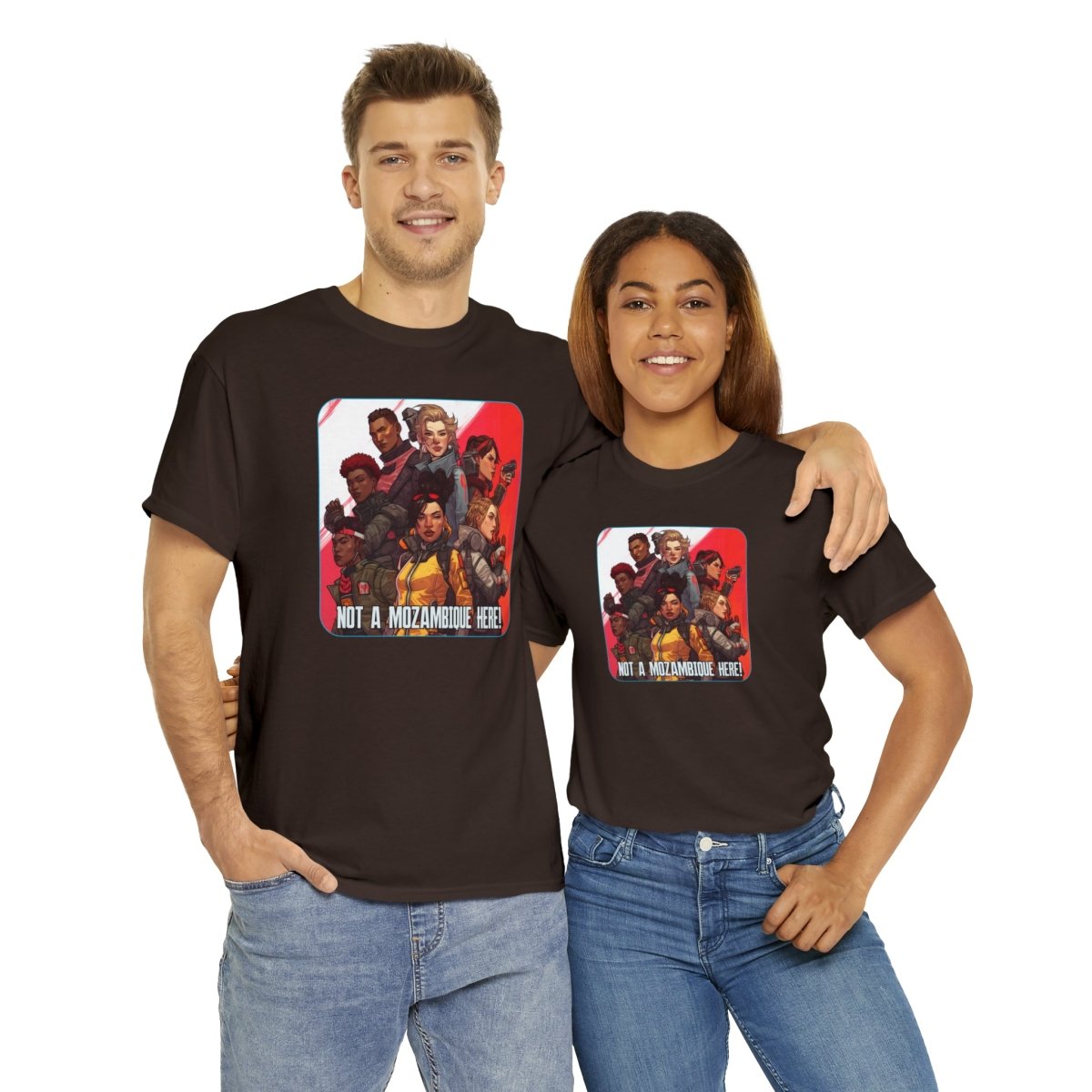 Goated Goods - Apex Legends - Not a Mozambique Here! - Unisex T-shirt - Dark Chocolate - 2XL