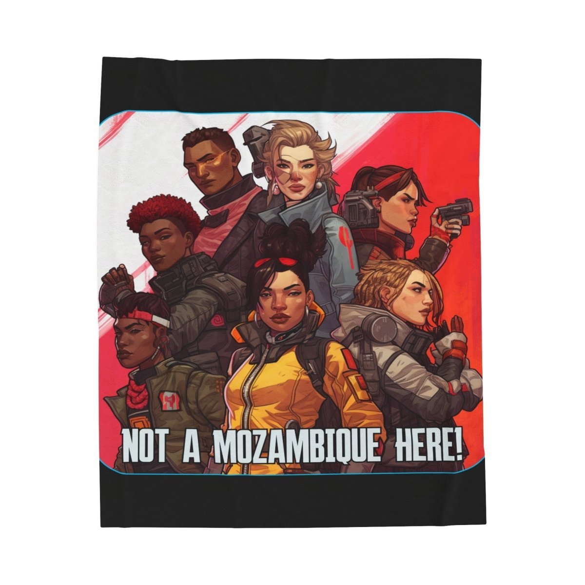 Goated Goods - Apex Legends - Not a Mozambique Here! - Velveteen Plush Blanket - 30" × 40" -