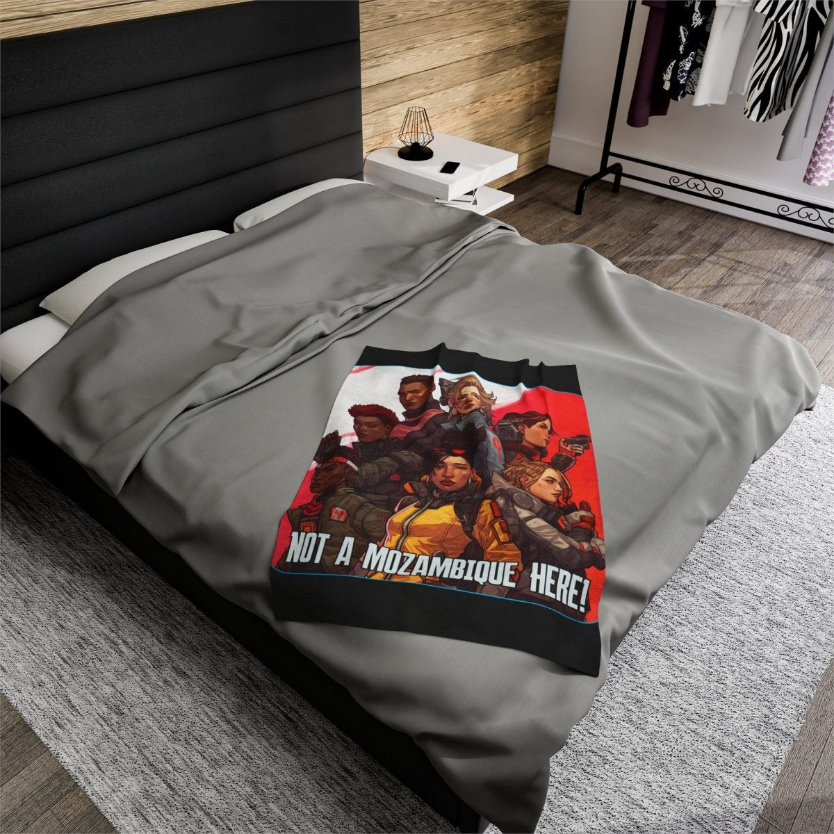 Goated Goods - Apex Legends - Not a Mozambique Here! - Velveteen Plush Blanket - 30" × 40" -