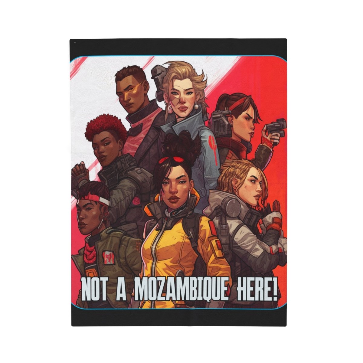 Goated Goods - Apex Legends - Not a Mozambique Here! - Velveteen Plush Blanket - 50" × 60" -