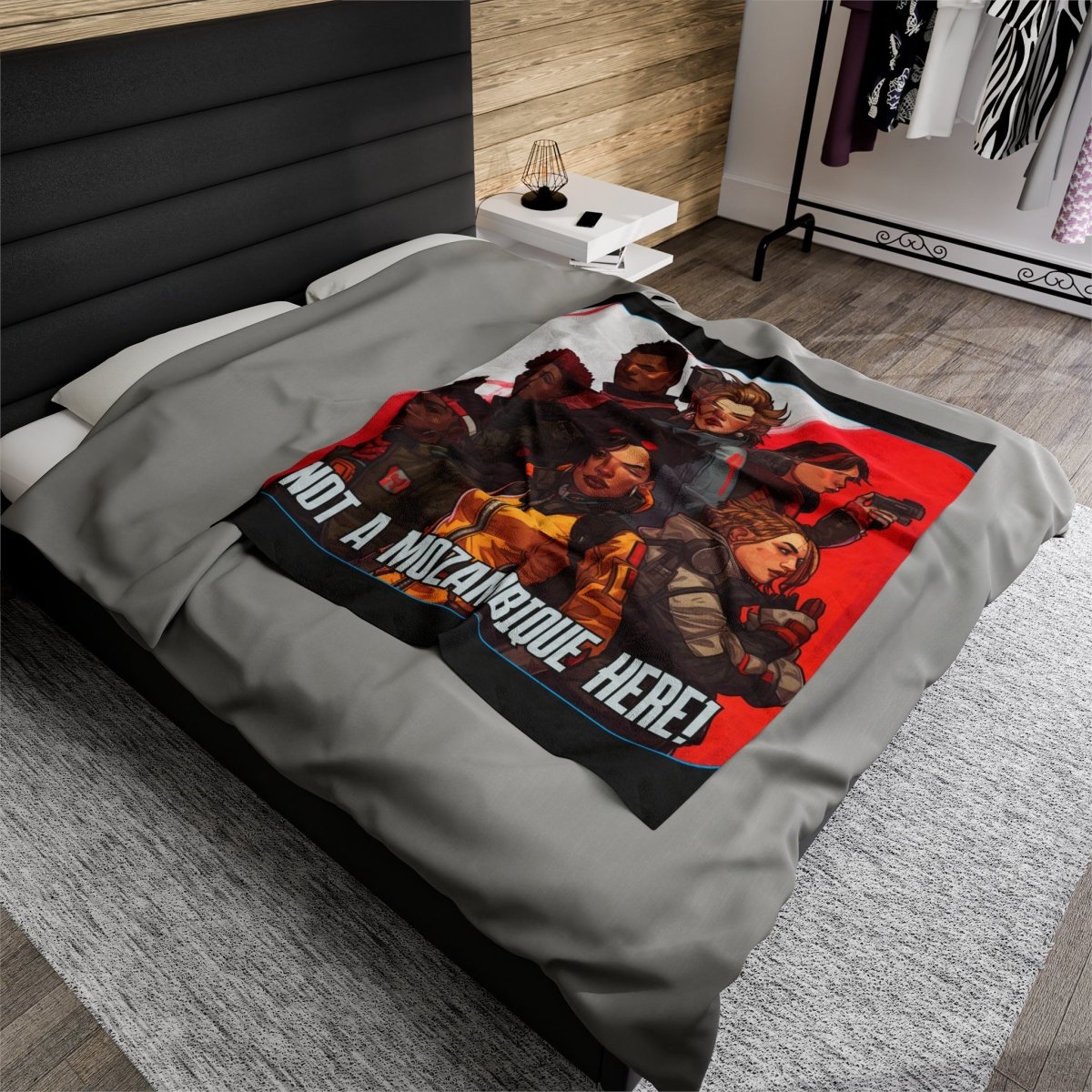 Goated Goods - Apex Legends - Not a Mozambique Here! - Velveteen Plush Blanket - 50" × 60" -