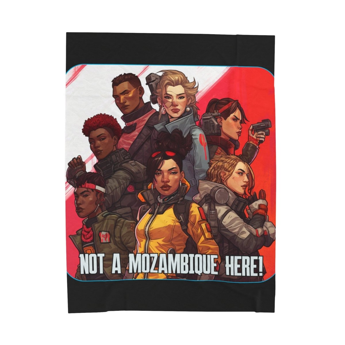 Goated Goods - Apex Legends - Not a Mozambique Here! - Velveteen Plush Blanket - 60" × 80" -