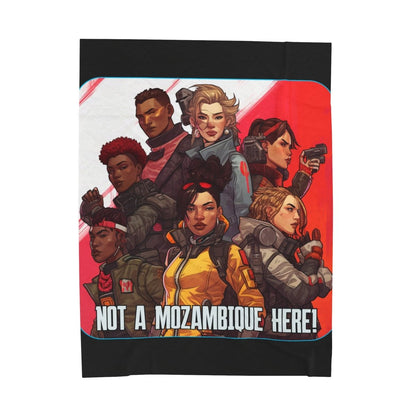 Goated Goods - Apex Legends - Not a Mozambique Here! - Velveteen Plush Blanket - 60" × 80" -