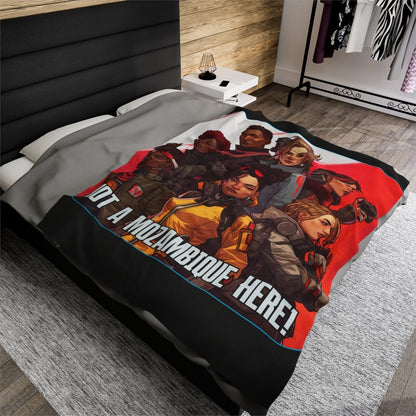 Goated Goods - Apex Legends - Not a Mozambique Here! - Velveteen Plush Blanket - 60" × 80" -