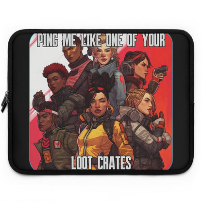 Goated Goods - Apex Legends - Ping Me Like One of Your Loot Crates - Laptop Sleeve - Black - 17"