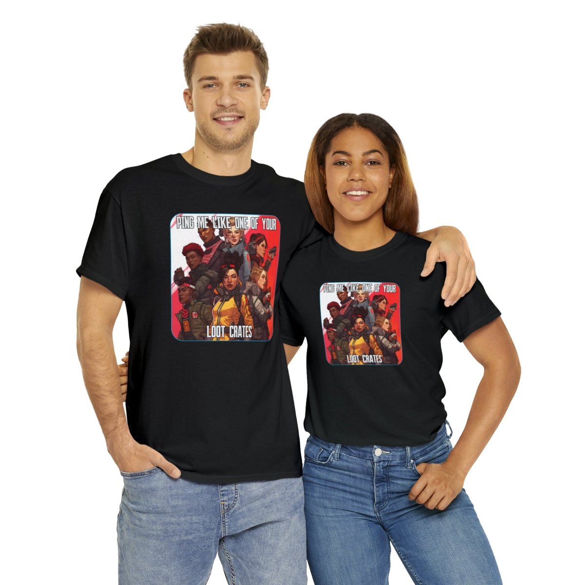 Goated Goods - Apex Legends - Ping Me Like One of Your Loot Crates - Unisex T-shirt - Black - 4XL