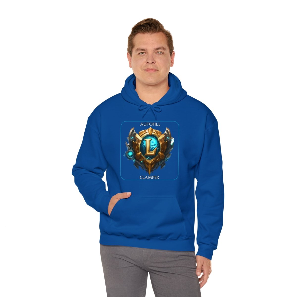 Goated Goods - Autofill Clamper - League of Legends Hoodie - Royal - S