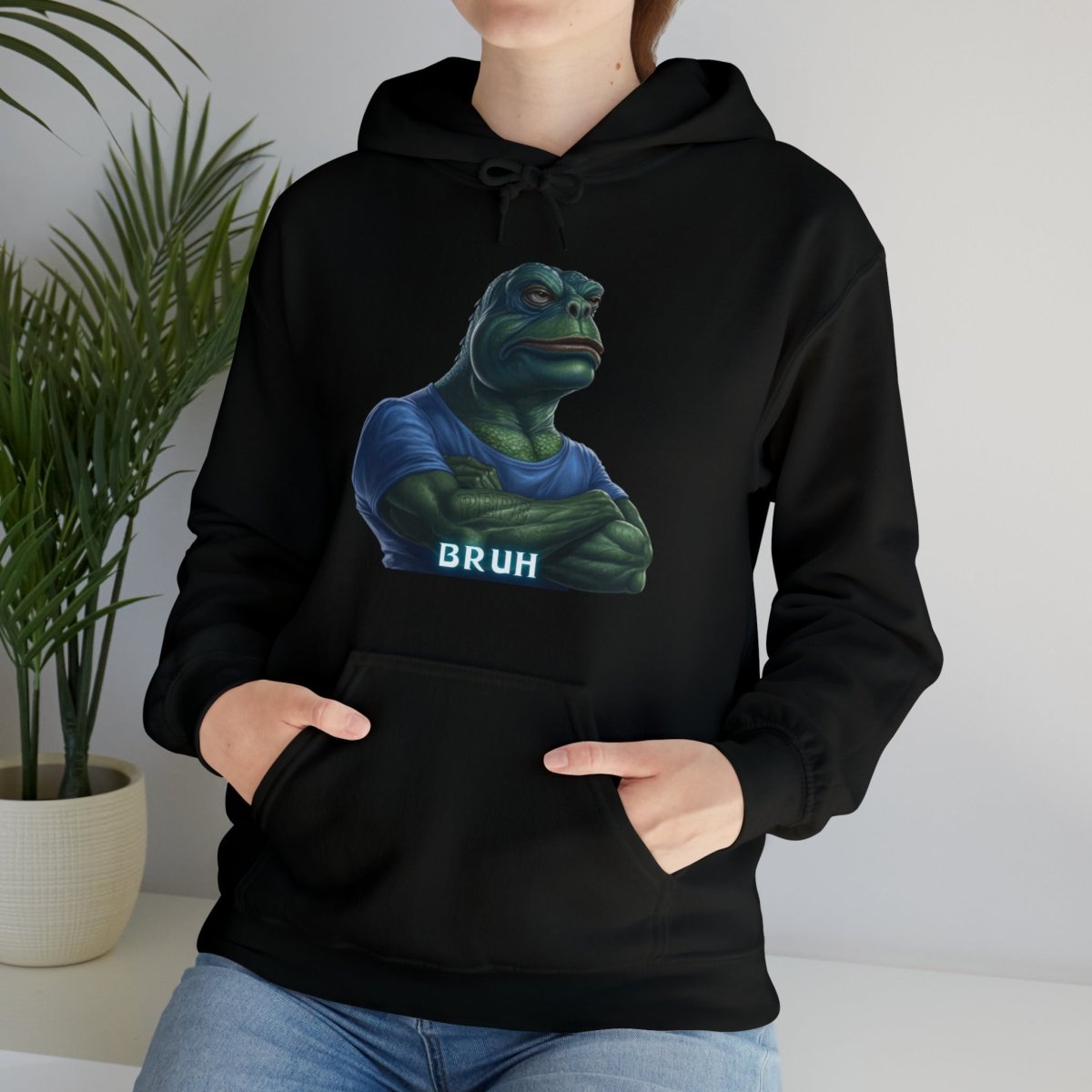 Goated Goods - Bruh Pepe - Hoodie - Black - S