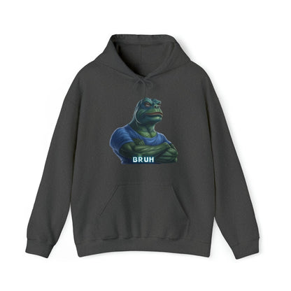 Goated Goods - Bruh Pepe - Hoodie - Dark Heather - S