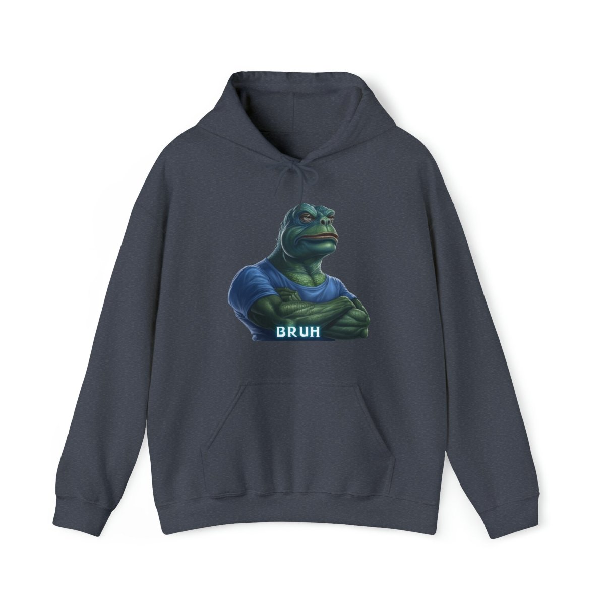 Goated Goods - Bruh Pepe - Hoodie - Heather Navy - S