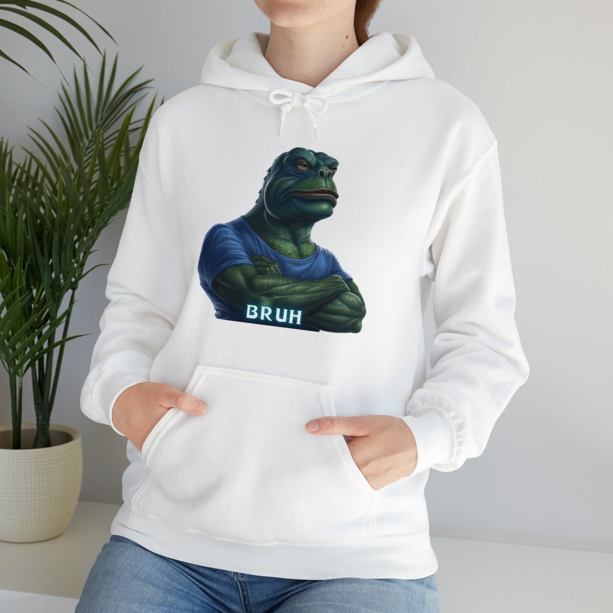 Goated Goods - Bruh Pepe - Hoodie - White - S