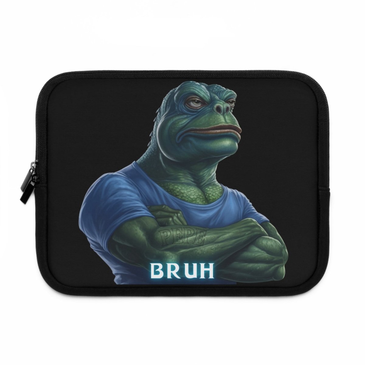 Goated Goods - Bruh Pepe - Laptop Sleeve - Black - 10"