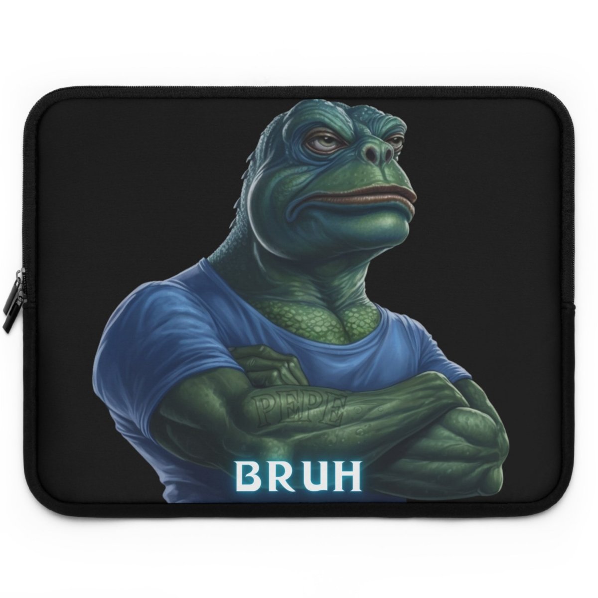 Goated Goods - Bruh Pepe - Laptop Sleeve - Black - 17"